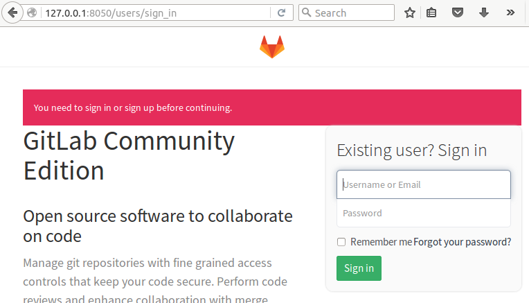 GitLab login